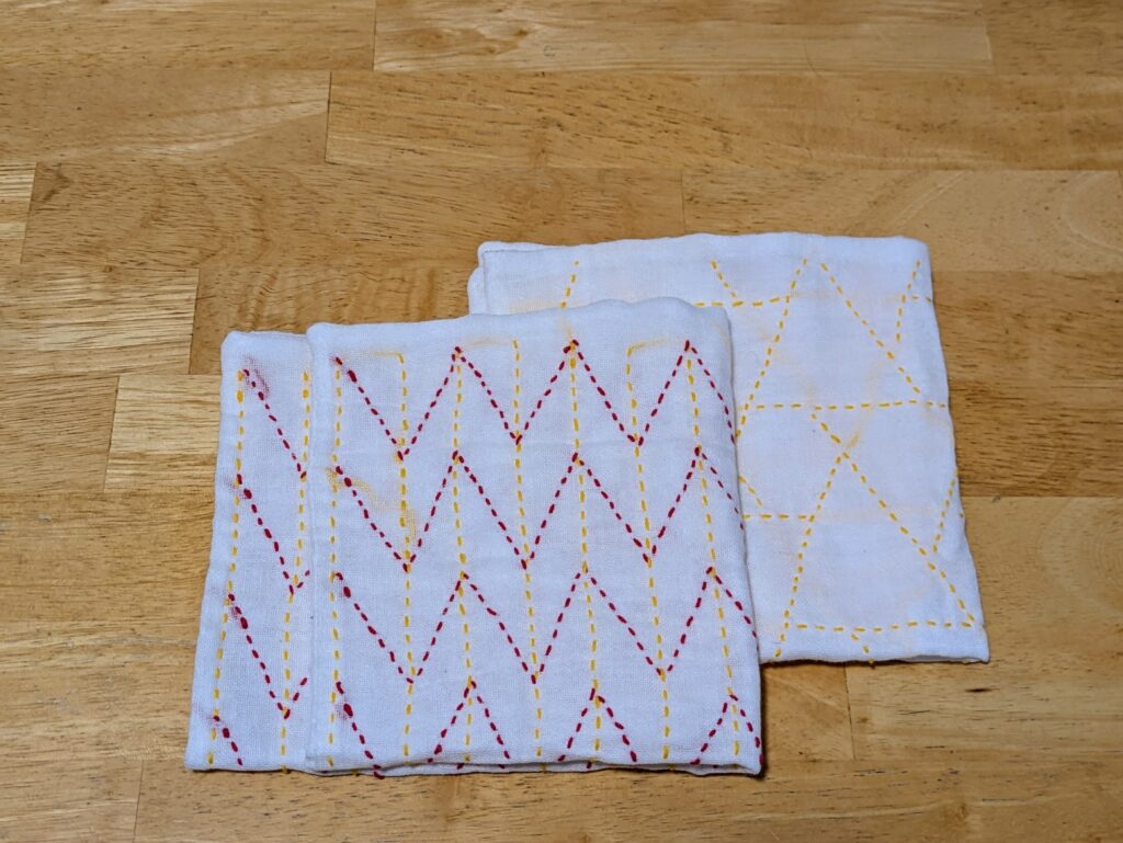 刺し子ふきん2枚